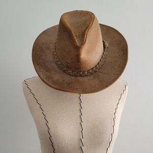 Hershel Hat Co Brown Leather Hat